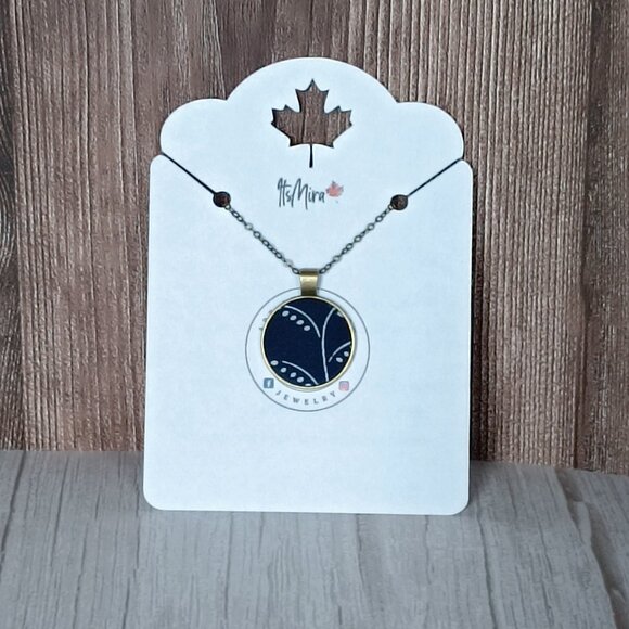 "Stopka" UNESCO Heritage "Modrotlac" Blueprint Necklace - Artisan Crafted - Picture 5 of 6